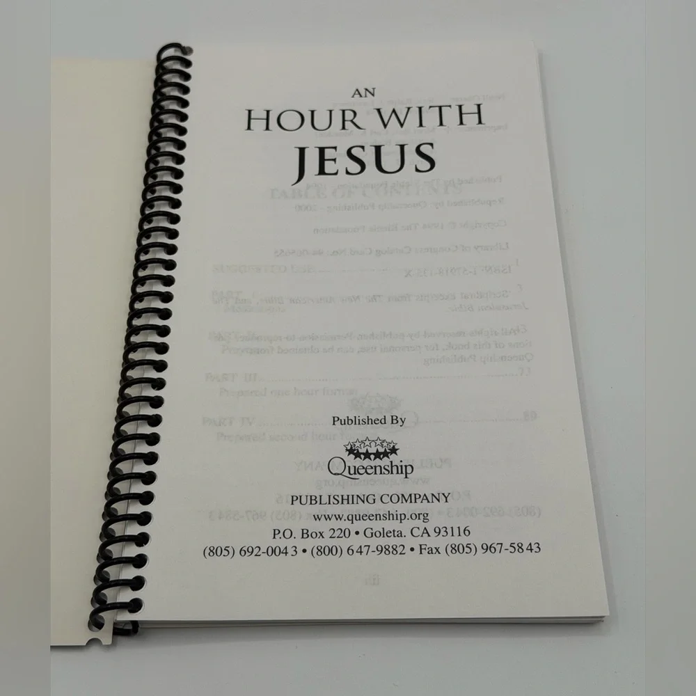 An Hour With Jesus (Wire Bound Paperback Book, 1994)
